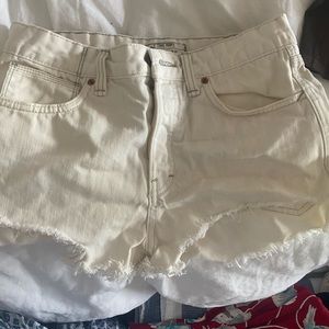 Free people white jean shorts